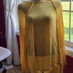 Sheer Yellow Cover-Up